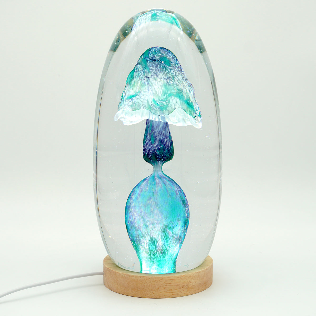 Sculpture champignon bleu (pièce unique, un seul exemplaire)
