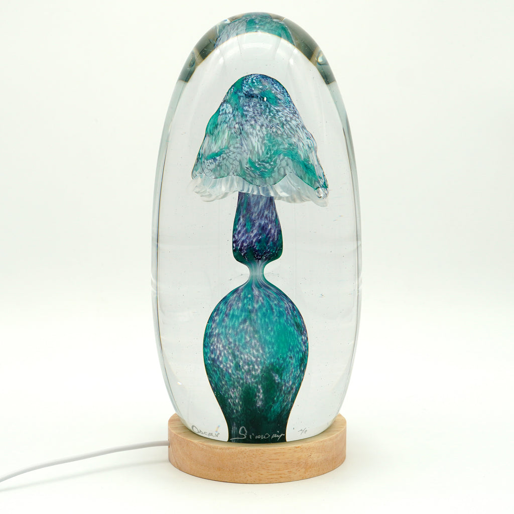 Sculpture champignon bleu (pièce unique, un seul exemplaire)
