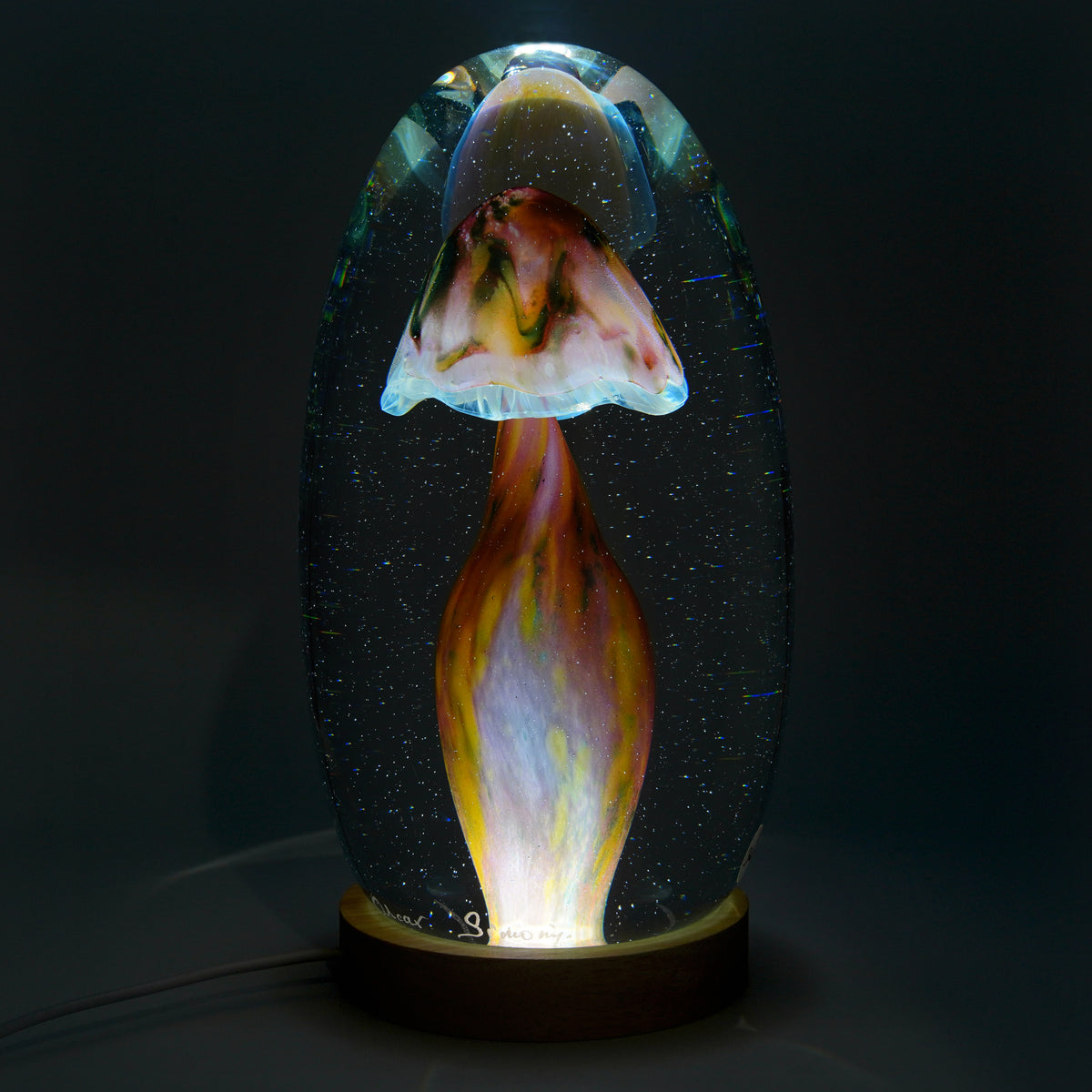 Sculpture champignon rose (pièce unique, un seul exemplaire)