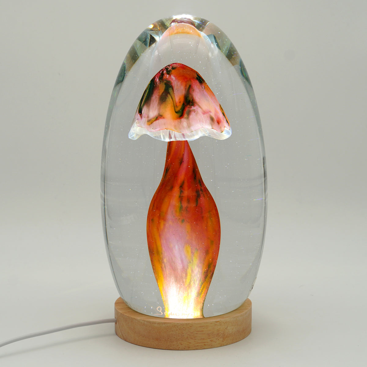 Sculpture champignon rose (pièce unique, un seul exemplaire)