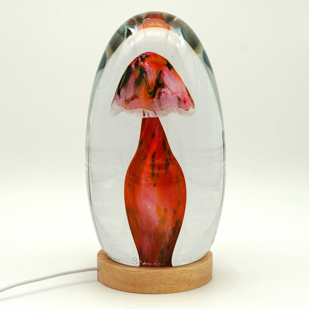 Sculpture champignon rose (pièce unique, un seul exemplaire)