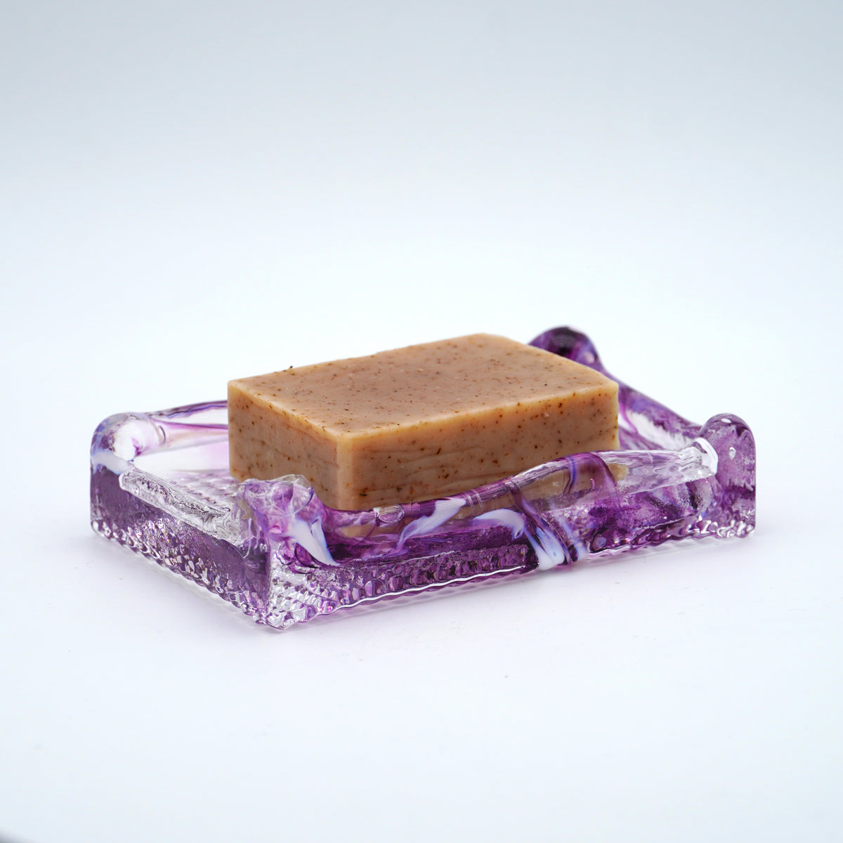 Porte savon en verre