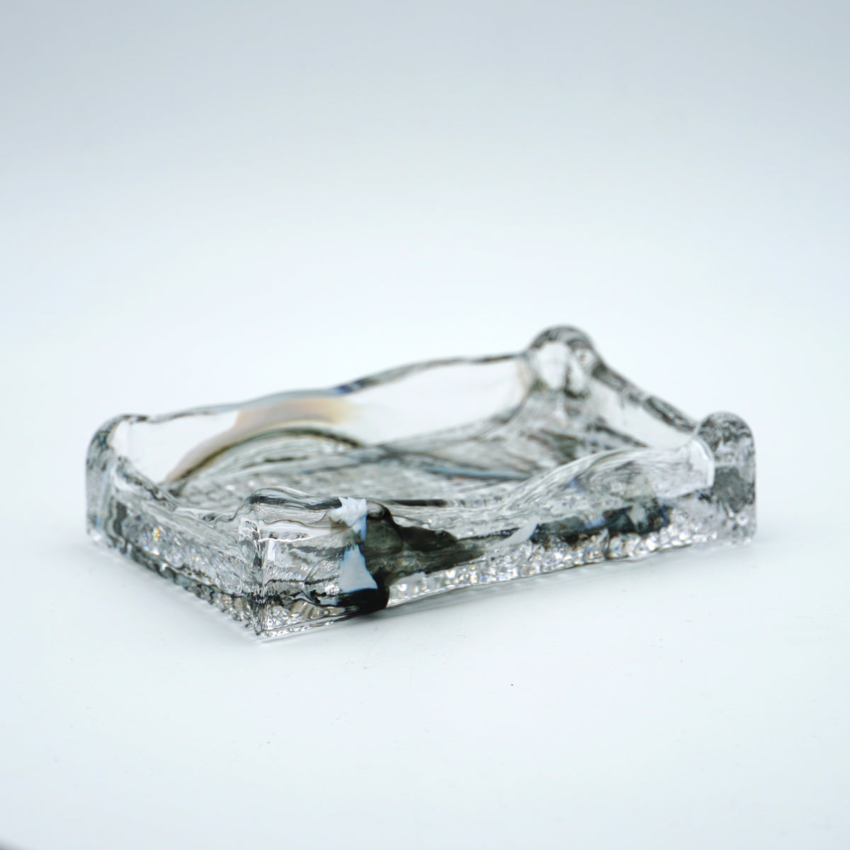 Porte savon en verre