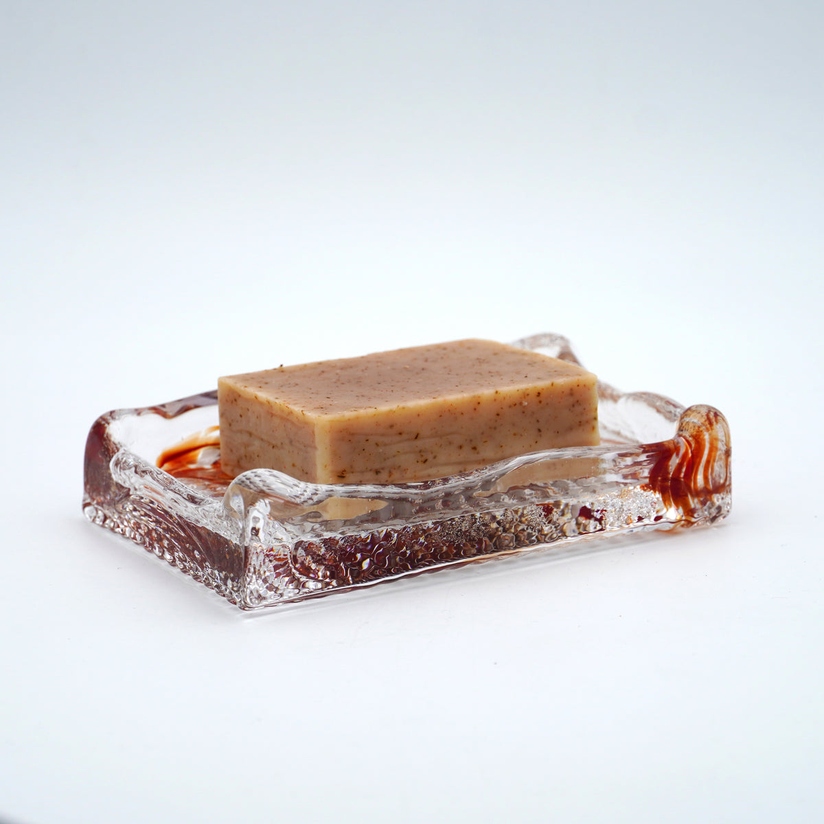 Porte savon en verre