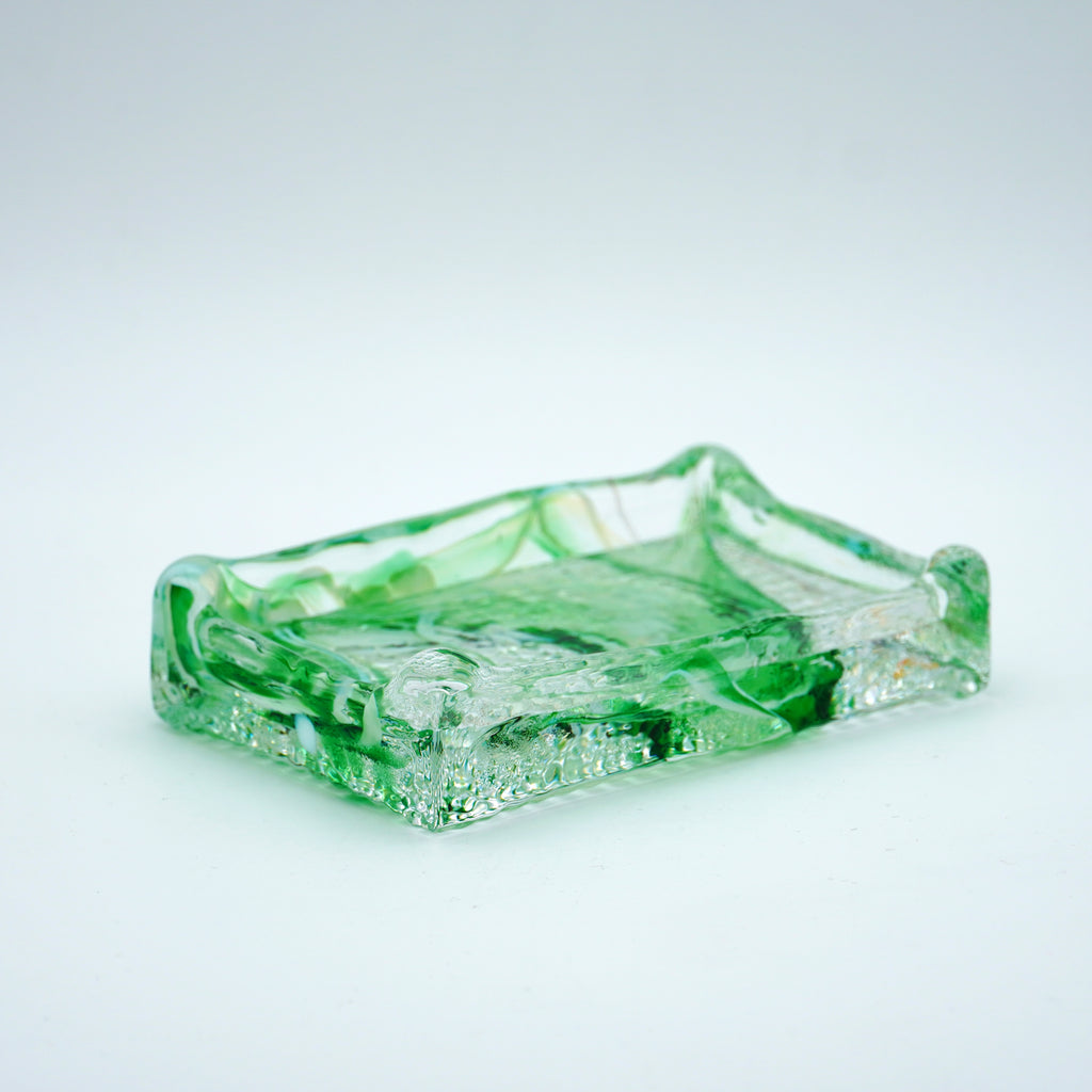Porte savon en verre