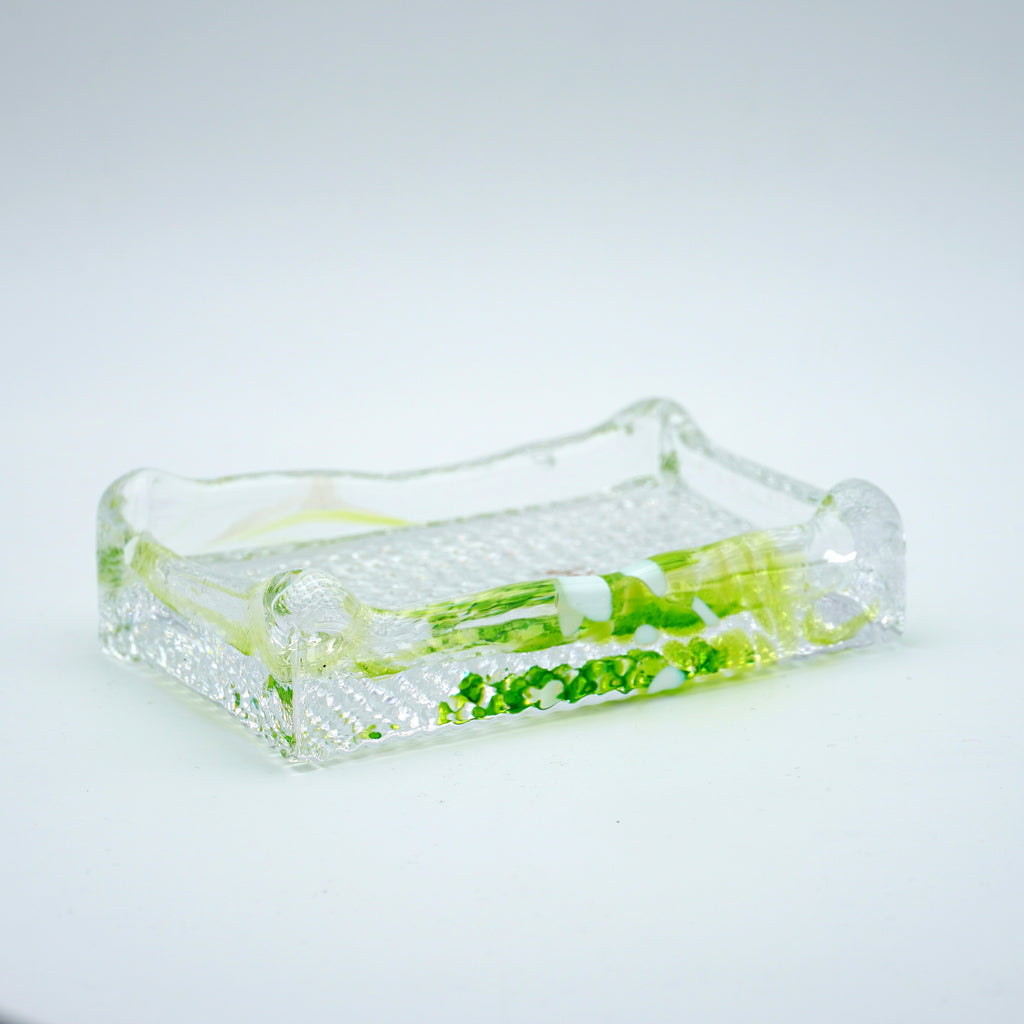Porte savon en verre