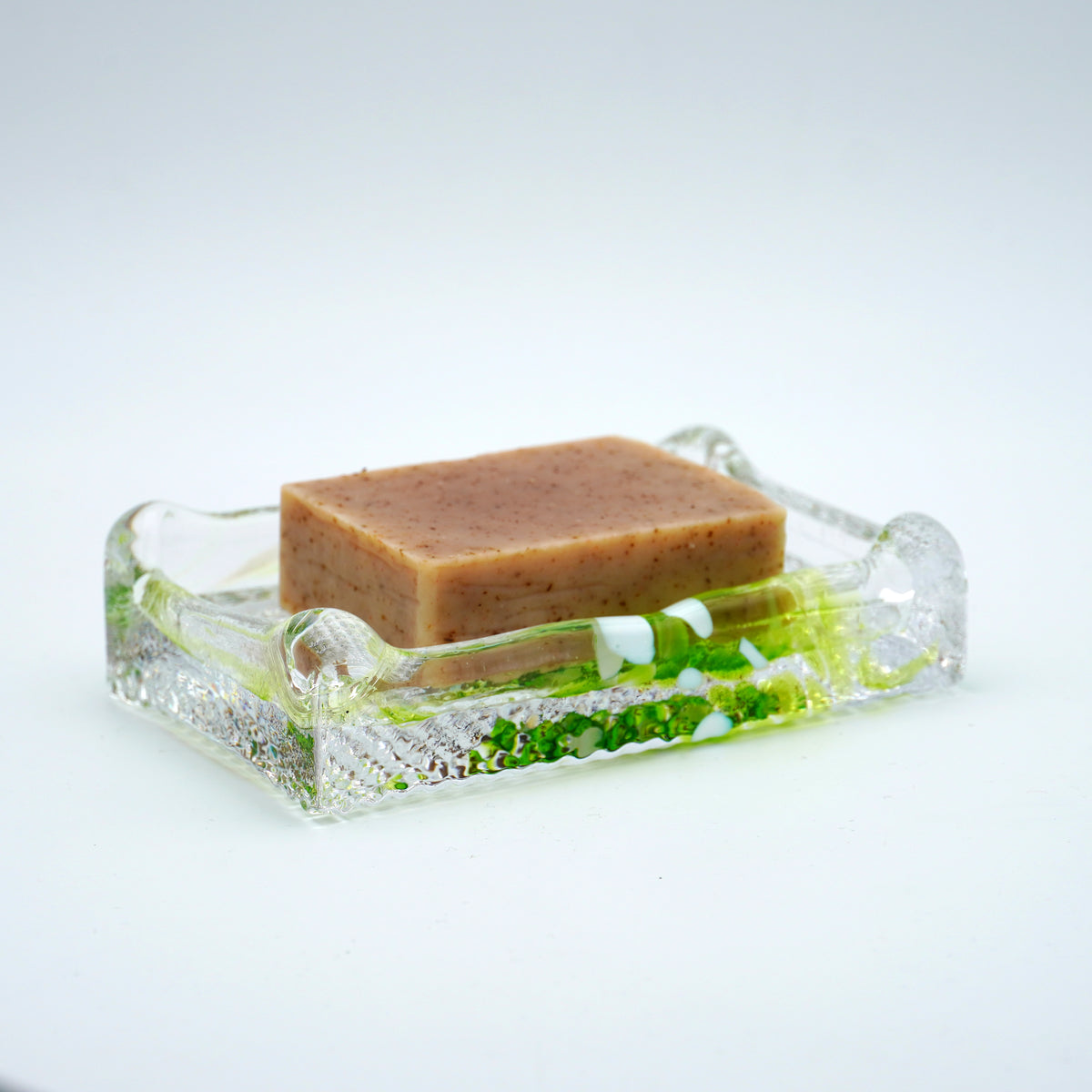 Porte savon en verre
