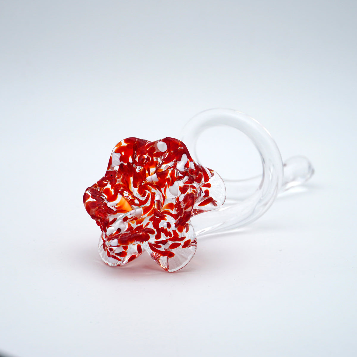 Rose en verre sculpté